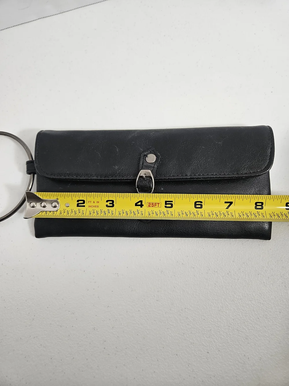 Victoria's Secret Black Wristlet Wallet Clutch Silver Ring Vintage Y2K